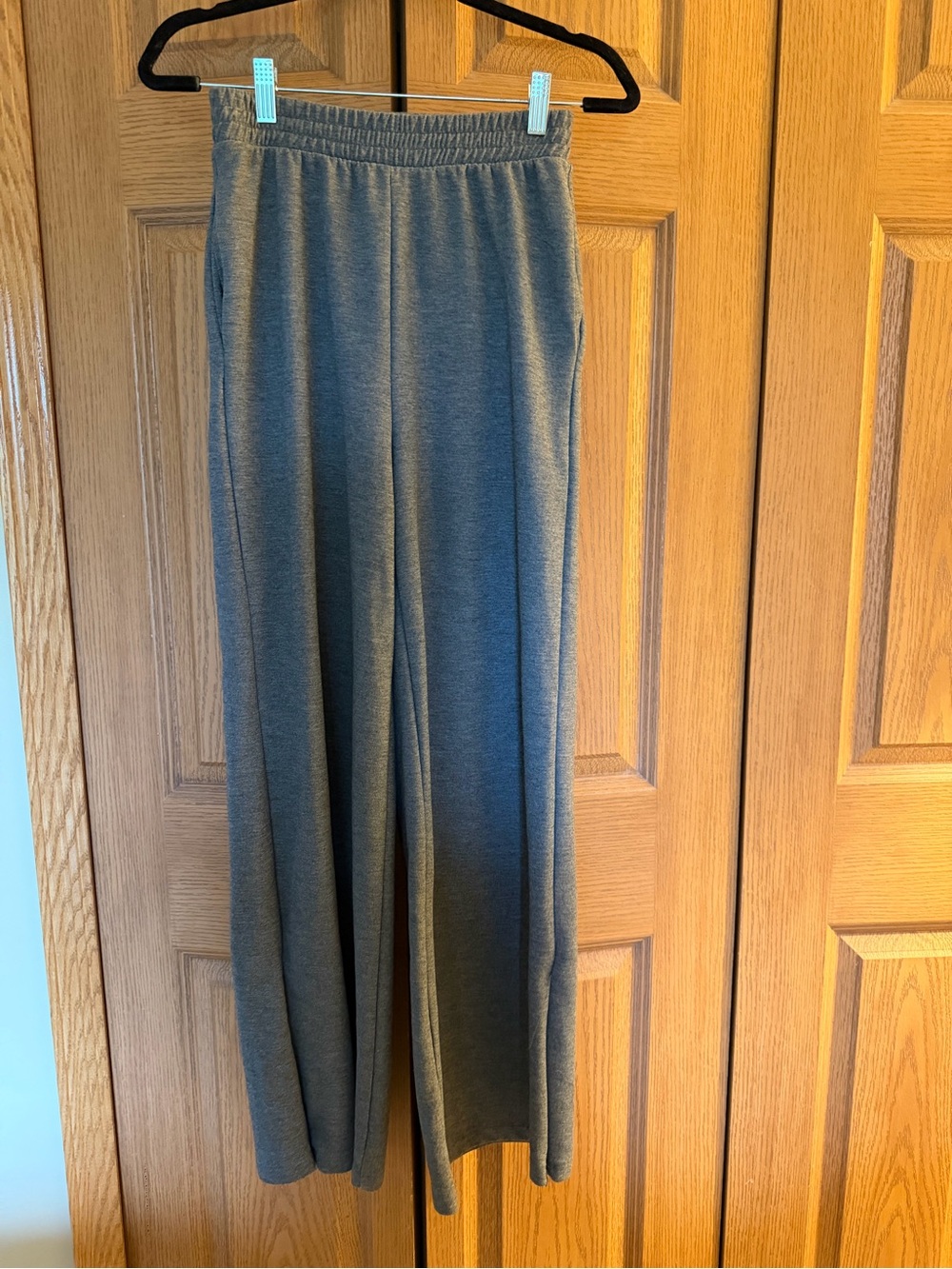 Zara Kids Gray Knit Wide-Leg Sweatpants